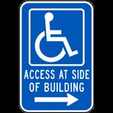 Access At Side of Building Right Arrow